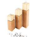 Маленькая бамбуковая деревянная бутылка / банка пряностей с крышкой прямоугольника